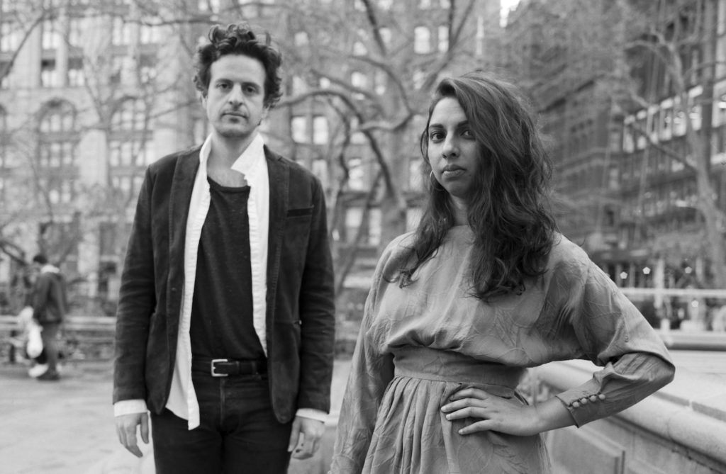 Black & white photograph of Matteo Liberatore and Amirtha Kidambi