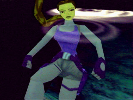 Tomb Raider in a still from Peggy Ahwesh's video She Puppet