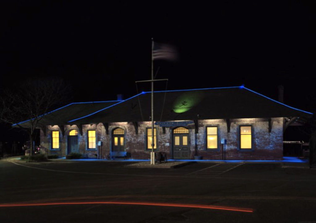 Light installation by Anita Thacher titles Illuminated Station